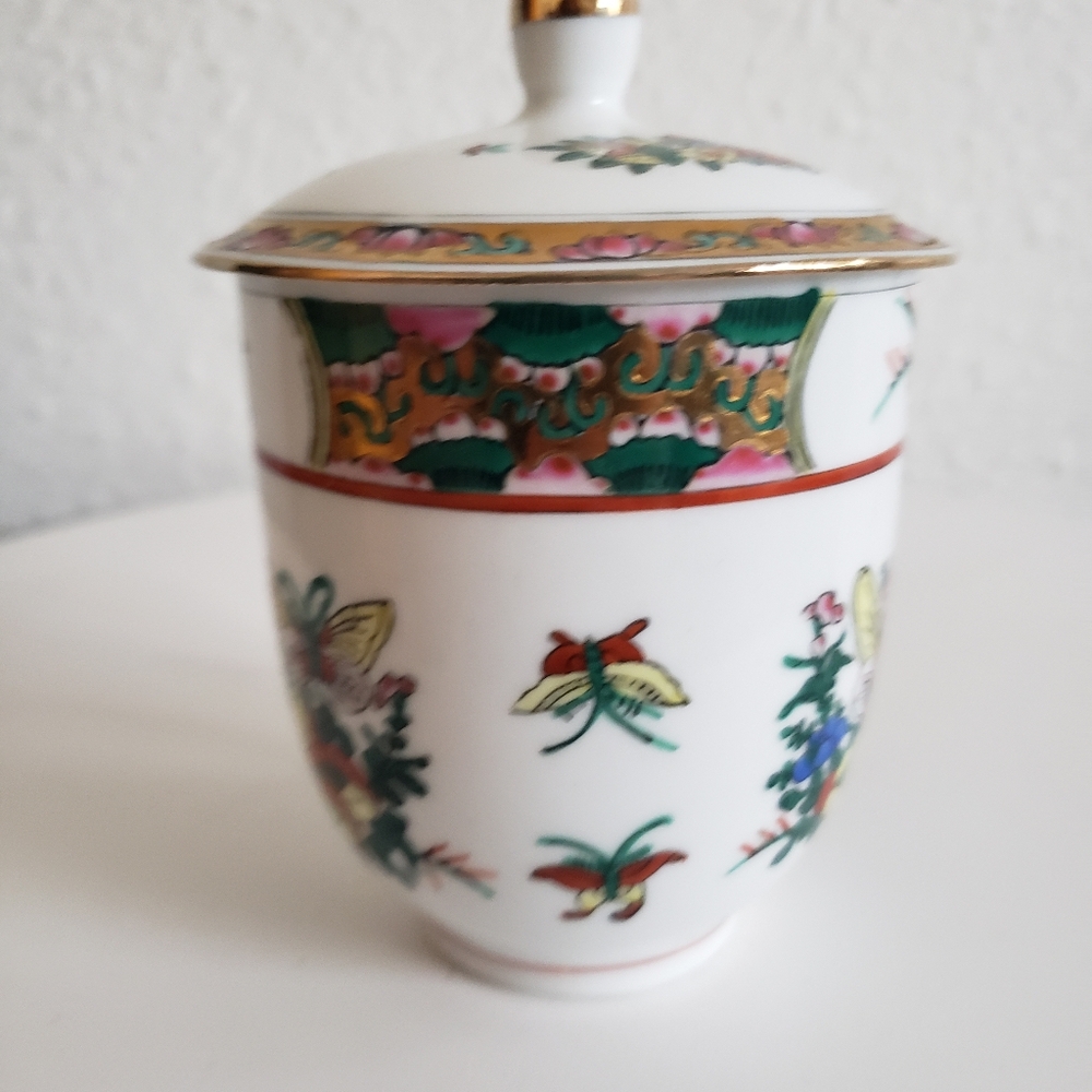 V#intage Handpainted Porcelain Lided Tea Cup 200ml - Picture 10 of 11